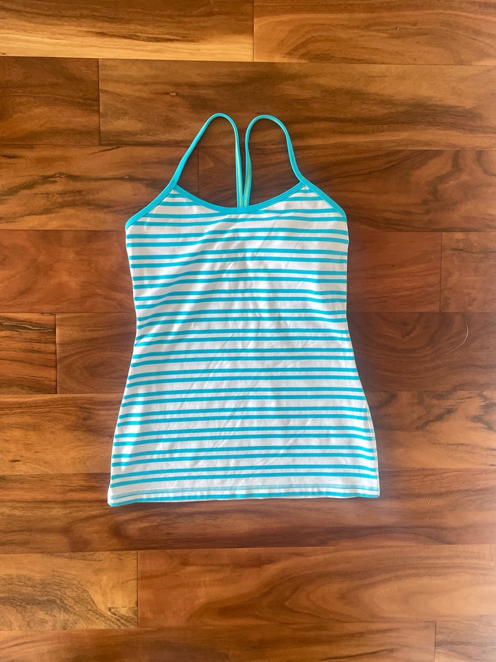 Lululemon Blue and White Y Back Tank Top